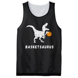 Basketball Dinosaur Baller T Rex Dino Playing Basketball Mesh Reversible Basketball Jersey Tank