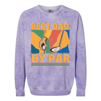 Best Dad By Par Father´s Day Golf Colorblast Crewneck Sweatshirt