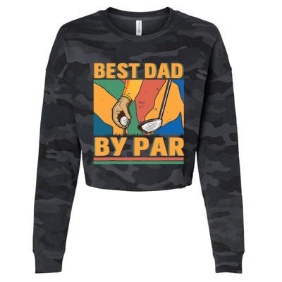 Best Dad By Par Father´s Day Golf Cropped Pullover Crew