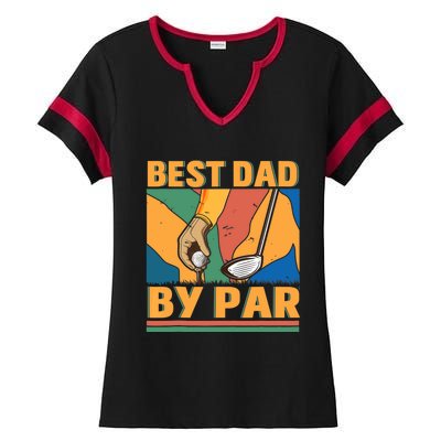 Best Dad By Par Father´s Day Golf Ladies Halftime Notch Neck Tee