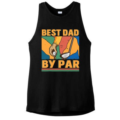 Best Dad By Par Father´s Day Golf Ladies PosiCharge Tri-Blend Wicking Tank