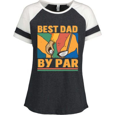 Best Dad By Par Father´s Day Golf Enza Ladies Jersey Colorblock Tee