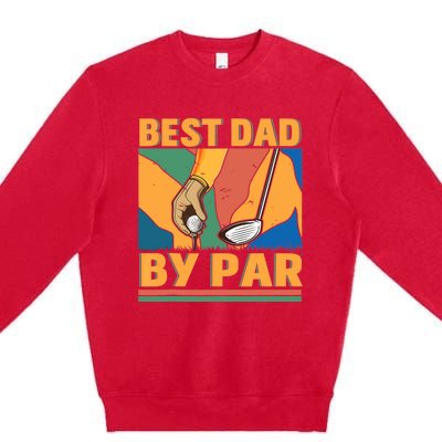 Best Dad By Par Father´s Day Golf Premium Crewneck Sweatshirt