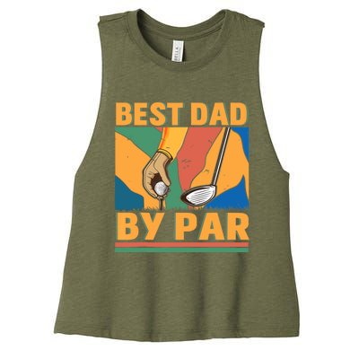 Best Dad By Par Father´s Day Golf Women's Racerback Cropped Tank