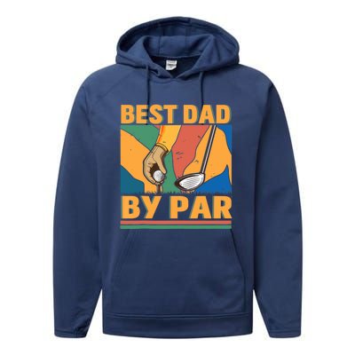 Best Dad By Par Father´s Day Golf Performance Fleece Hoodie