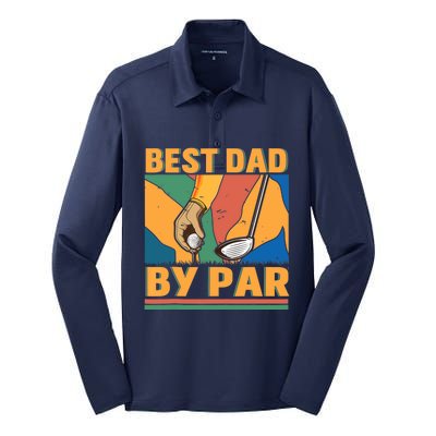 Best Dad By Par Father´s Day Golf Silk Touch Performance Long Sleeve Polo