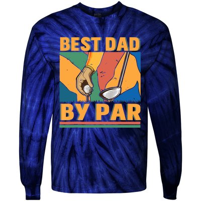 Best Dad By Par Father´s Day Golf Tie-Dye Long Sleeve Shirt