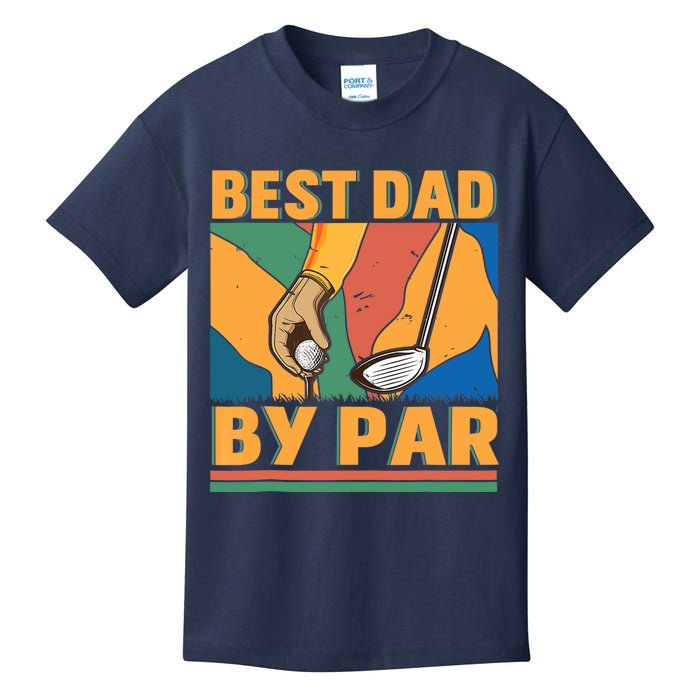 Best Dad By Par Father´s Day Golf Kids T-Shirt