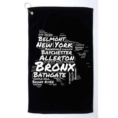 Boogie Down Bronx Neighborhoods Word Cloud Bronx New York Cute Gift Golf Towel