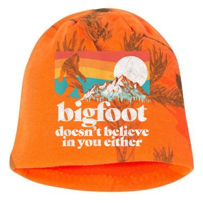 Bigfoot DoesnT Believe In You Either Funny Sasquatch Kati - Camo Knit Beanie