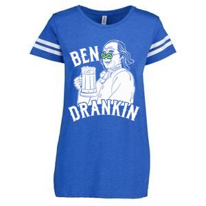 Ben Drankin Beer Happy St Patricks Day Costume Holiday Gift Enza Ladies Jersey Football T-Shirt