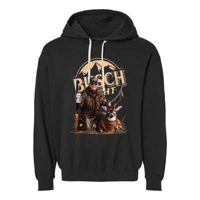 Beer Drinking Beer Hunting Garment-Dyed Fleece Hoodie