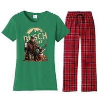 Beer Drinking Beer Hunting Women's Flannel Pajama Set