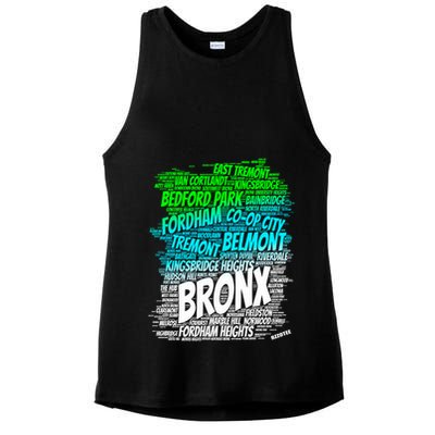 Boogie Down Bronx New York City Pride Map Area Like A Zoo Funny Gift Ladies PosiCharge Tri-Blend Wicking Tank