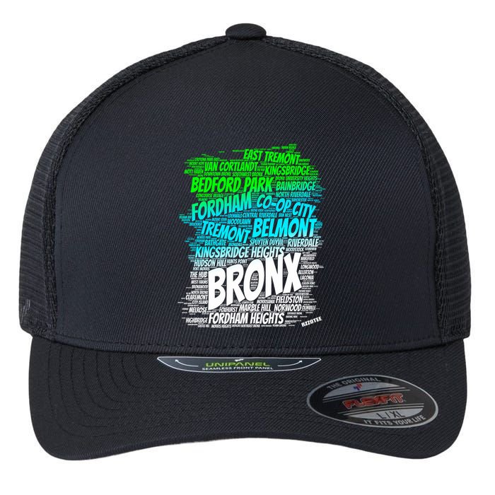 Boogie Down Bronx New York City Pride Map Area Like A Zoo Funny Gift Flexfit Unipanel Trucker Cap