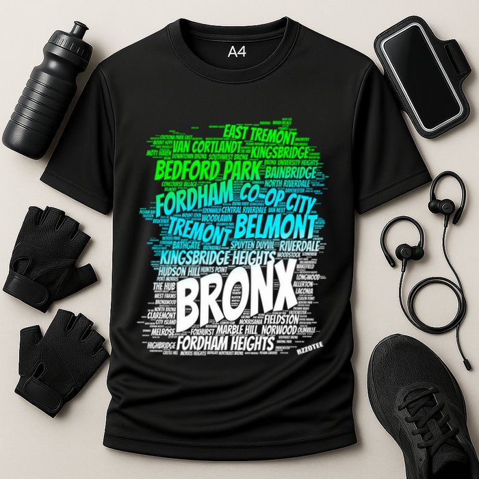 Boogie Down Bronx New York City Pride Map Area Like A Zoo Funny Gift Cooling Performance Crew T-Shirt