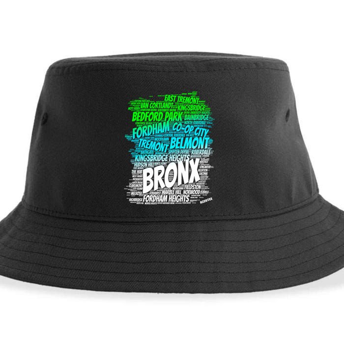 Boogie Down Bronx New York City Pride Map Area Like A Zoo Funny Gift Sustainable Bucket Hat