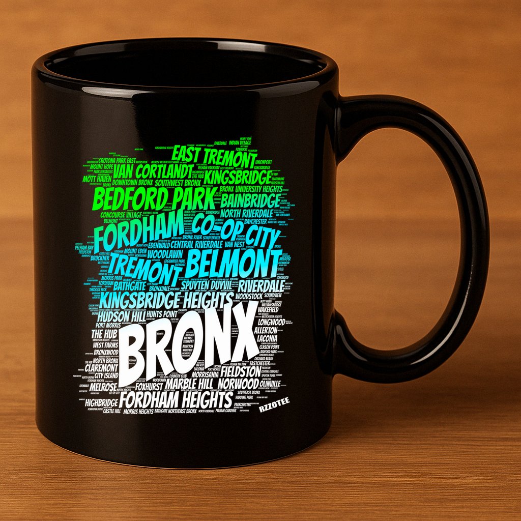 Boogie Down Bronx New York City Pride Map Area Like A Zoo Funny Gift 11oz C Handle Ceramic Mug