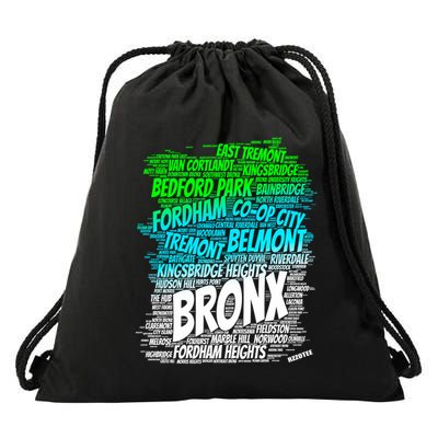 Boogie Down Bronx New York City Pride Map Area Like A Zoo Funny Gift Drawstring Bag