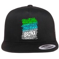 Boogie Down Bronx New York City Pride Map Area Like A Zoo Funny Gift Flat Bill Trucker Hat