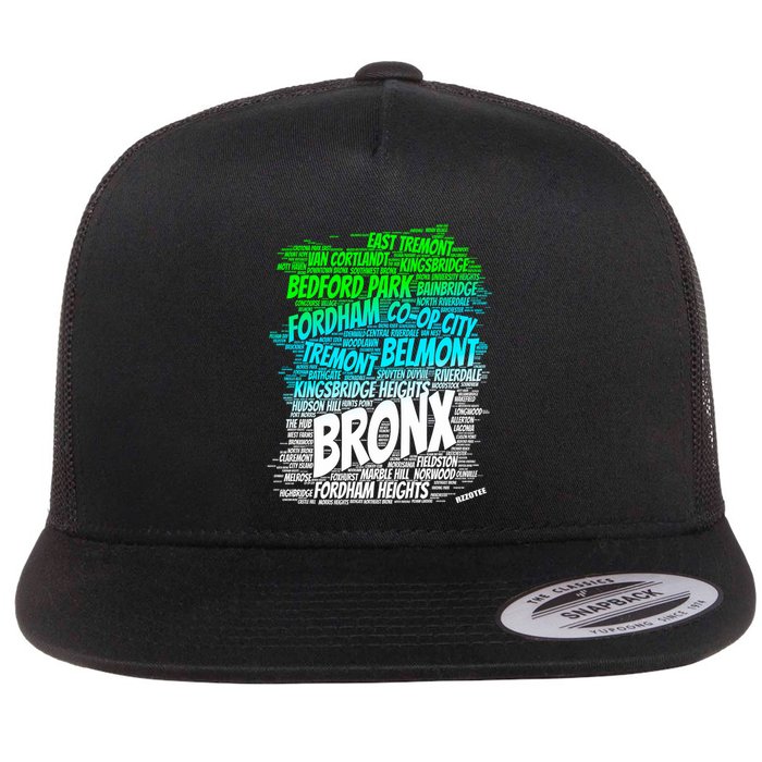 Boogie Down Bronx New York City Pride Map Area Like A Zoo Funny Gift Flat Bill Trucker Hat