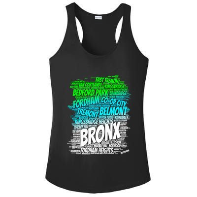 Boogie Down Bronx New York City Pride Map Area Like A Zoo Funny Gift Ladies PosiCharge Competitor Racerback Tank