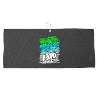 Boogie Down Bronx New York City Pride Map Area Like A Zoo Funny Gift Large Microfiber Waffle Golf Towel