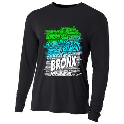 Boogie Down Bronx New York City Pride Map Area Like A Zoo Funny Gift Cooling Performance Long Sleeve Crew