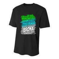 Boogie Down Bronx New York City Pride Map Area Like A Zoo Funny Gift Youth Performance Sprint T-Shirt