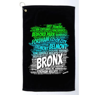Boogie Down Bronx New York City Pride Map Area Like A Zoo Funny Gift Golf Towel