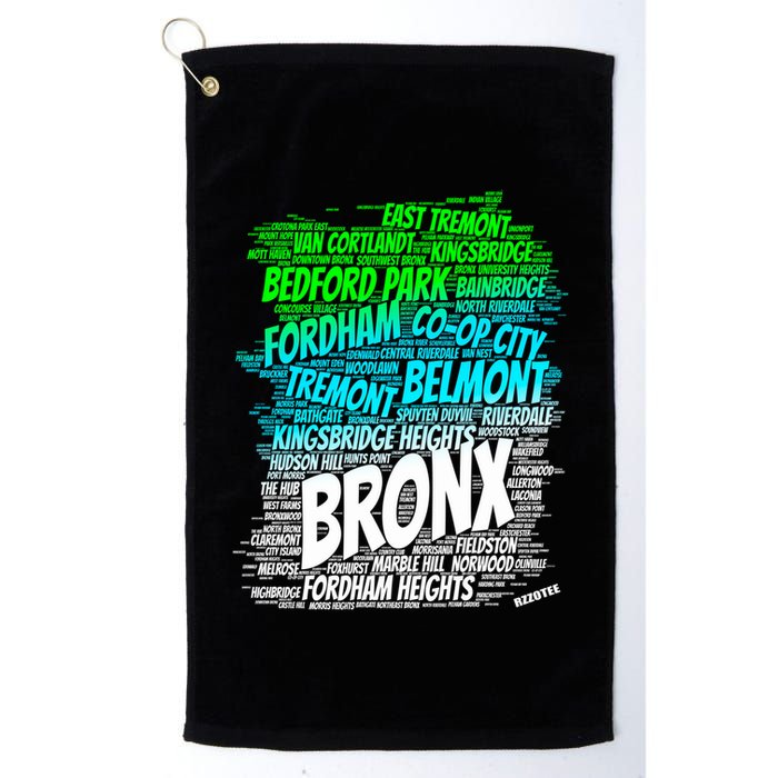 Boogie Down Bronx New York City Pride Map Area Like A Zoo Funny Gift Golf Towel
