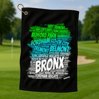 Boogie Down Bronx New York City Pride Map Area Like A Zoo Funny Gift Golf Towel