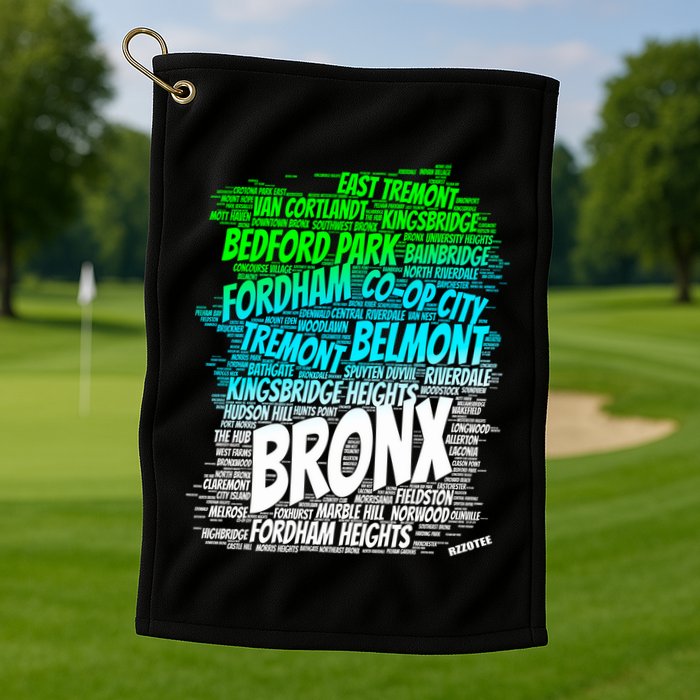 Boogie Down Bronx New York City Pride Map Area Like A Zoo Funny Gift Golf Towel