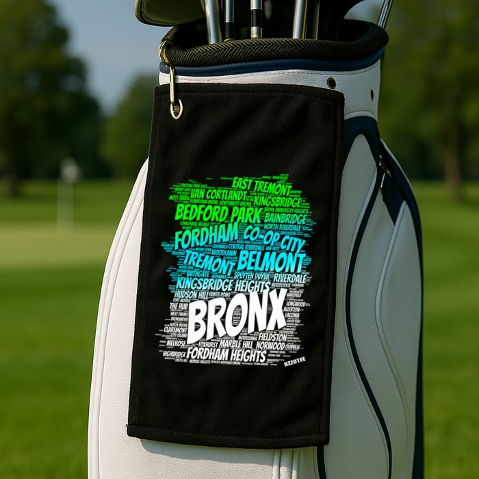 Boogie Down Bronx New York City Pride Map Area Like A Zoo Funny Gift Golf Towel