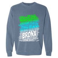 Boogie Down Bronx New York City Pride Map Area Like A Zoo Funny Gift Garment-Dyed Sweatshirt