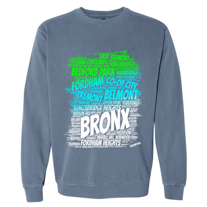 Boogie Down Bronx New York City Pride Map Area Like A Zoo Funny Gift Garment-Dyed Sweatshirt