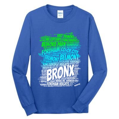Boogie Down Bronx New York City Pride Map Area Like A Zoo Funny Gift Tall Long Sleeve T-Shirt