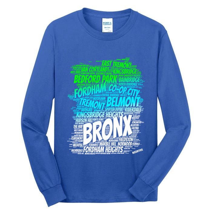 Boogie Down Bronx New York City Pride Map Area Like A Zoo Funny Gift Tall Long Sleeve T-Shirt