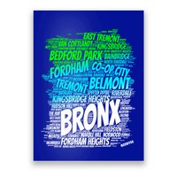 Boogie Down Bronx New York City Pride Map Area Like A Zoo Funny Gift Poster