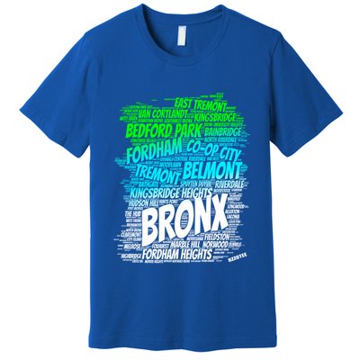 Boogie Down Bronx New York City Pride Map Area Like A Zoo Funny Gift Premium T-Shirt