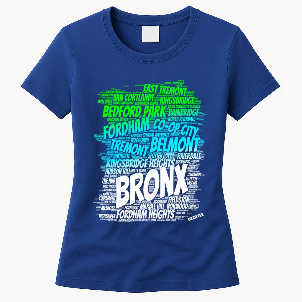 Boogie Down Bronx New York City Pride Map Area Like A Zoo Funny Gift Womens T-Shirt