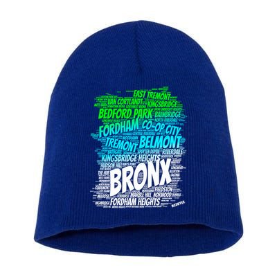 Boogie Down Bronx New York City Pride Map Area Like A Zoo Funny Gift Short Acrylic Beanie