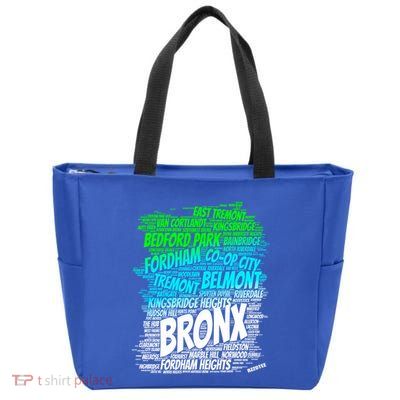 Boogie Down Bronx New York City Pride Map Area Like A Zoo Funny Gift Zip Tote Bag