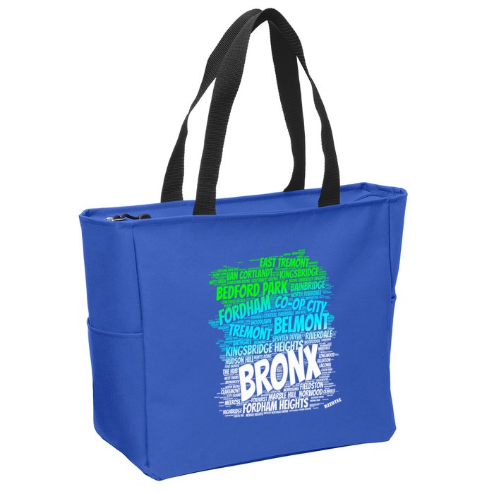 Boogie Down Bronx New York City Pride Map Area Like A Zoo Funny Gift Zip Tote Bag