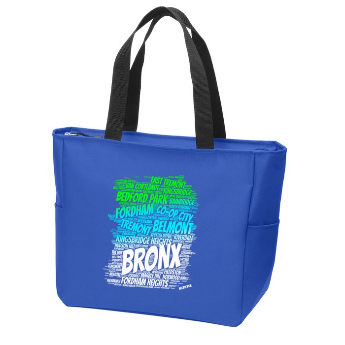 Boogie Down Bronx New York City Pride Map Area Like A Zoo Funny Gift Zip Tote Bag