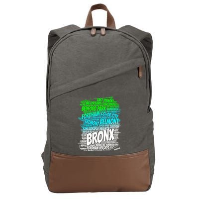 Boogie Down Bronx New York City Pride Map Area Like A Zoo Funny Gift Cotton Canvas Backpack