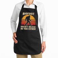 Bigfoot Doesnt Believe In You Either Bigfoot Sasquatch Retro Apron