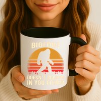 Bigfoot Doesnt Believe In You Either Bigfoot Sasquatch Retro Mug