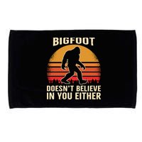 Bigfoot Doesnt Believe In You Either Bigfoot Sasquatch Retro Microfiber Hand Towel
