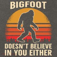 Bigfoot Doesnt Believe In You Either Bigfoot Sasquatch Retro Cotton Canvas Backpack